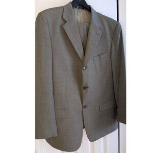 LOUIS DELL’OLIO Men's Suit 100% Wool Beige Size 44R